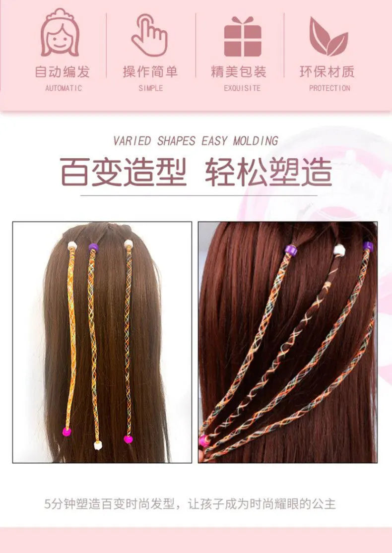 Automatic Hair Braiding Tool for Kids & Adults, 3-Strand Twist Braider DIY Dreadlock Maker for Women, Easy Hair Styling Machine