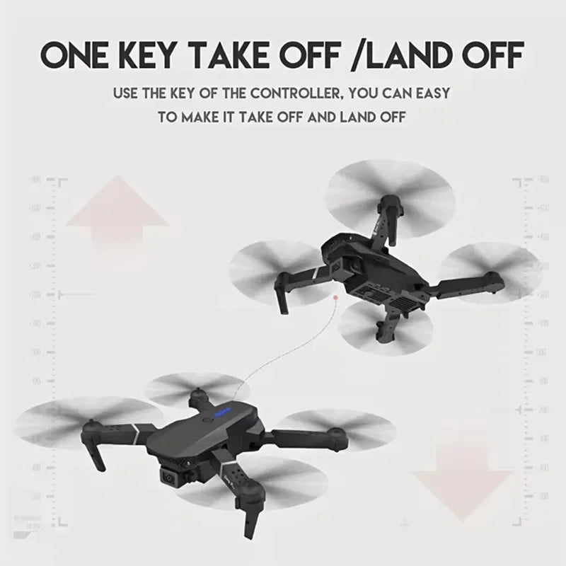 E88 NEW Professional Wide Angle RC Dron HD 4K Camera Mode Foldable Helicopter Aircraft Quadcopter Drone Kid Gift Toys