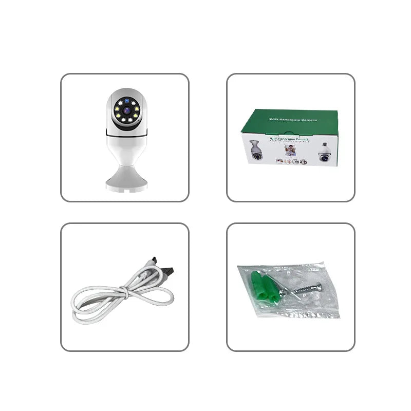 Bulb Camera HD Dual Light Head Minions 360 panorama