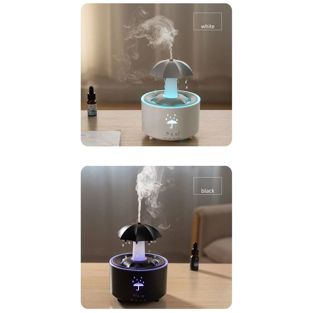 ABRG-Raindrop Humidifier For Bedroom Large Room Air Humidifiers & Aromatherapy Diffuser Quiet Humidifier With Light