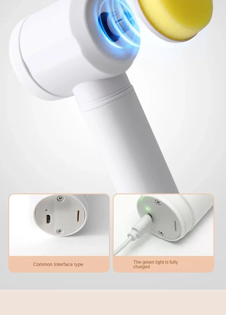 Cordless electric cleaning brush, household kitchen dishwashing brush, bathtub tile cleaning brush, window cleaning brush.