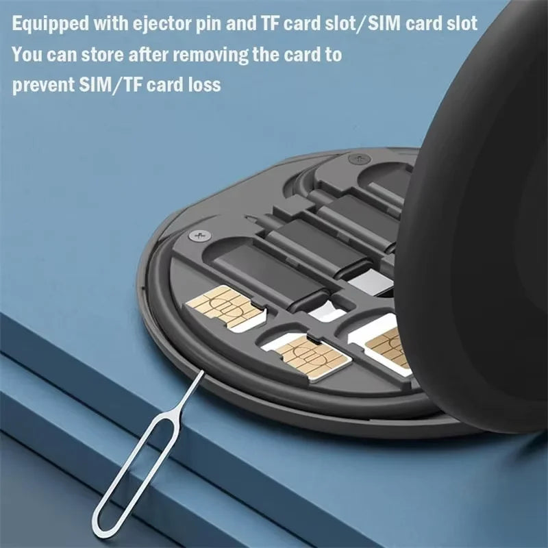 Multifunctional Data Cable Storage Box,USB C to Micro/Lighting Fast Charging Mobile Phone Holder Cable Set Multi Conversion Head