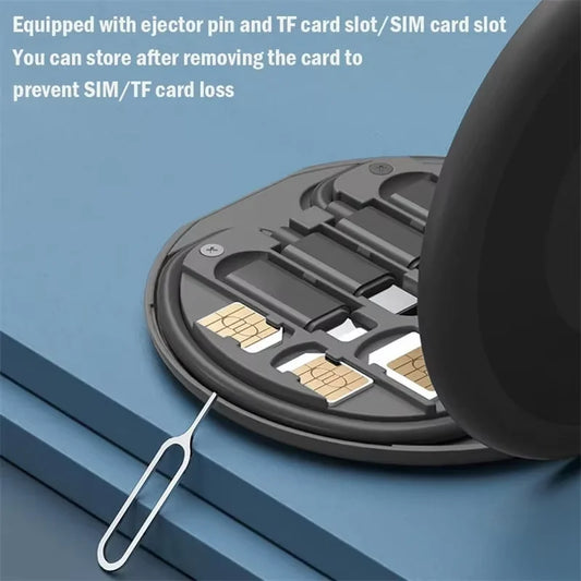Multifunctional Data Cable Storage Box,USB C to Micro/Lighting Fast Charging Mobile Phone Holder Cable Set Multi Conversion Head