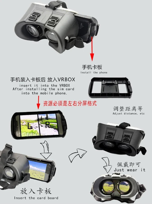 SLONWAKE VR BOX Eye shell Earpgone jack design Adjustable angle freely