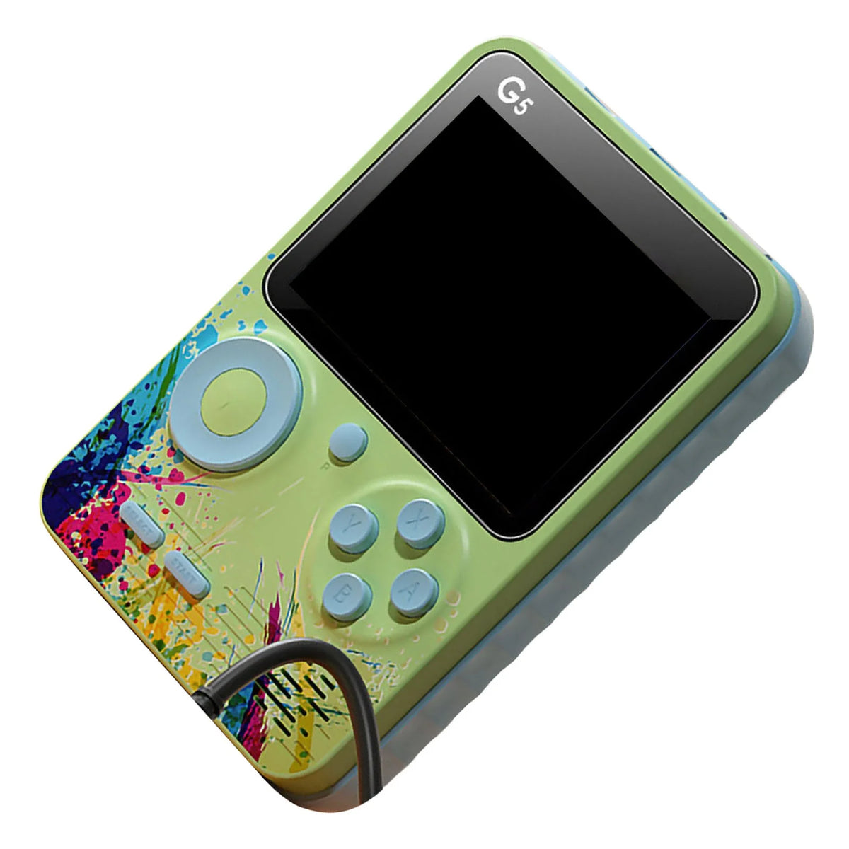 G5 Handheld Game Console 3.0in Screen Handheld Gaming Device Supports Memory Card Expansion and 2 Players GameColorful Green