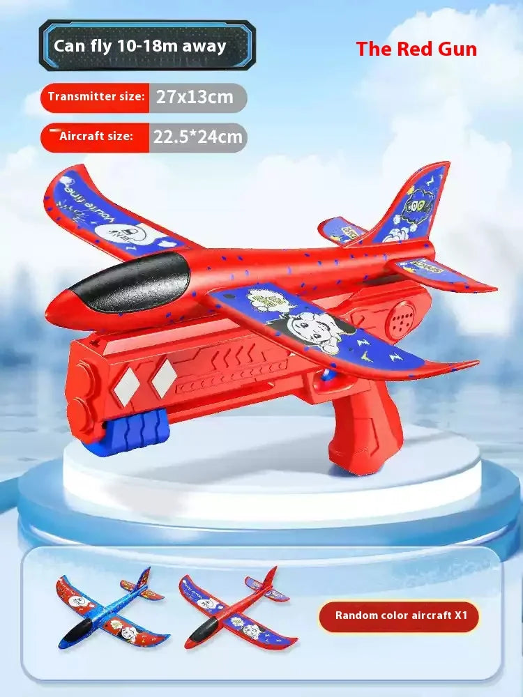 Airplane toy boy, rubber band powered fighter jet, hand thrown space model simulation, model assembly, handmade production
