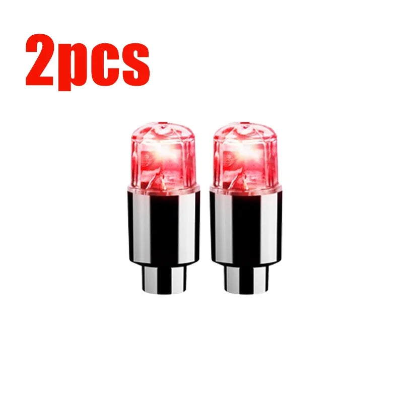LED Tire Valve Light Universal Waterproof Wheel Decor Lamp Tyre Accessory for Car Motorcycle Bicycle Night Driving Safety Decor