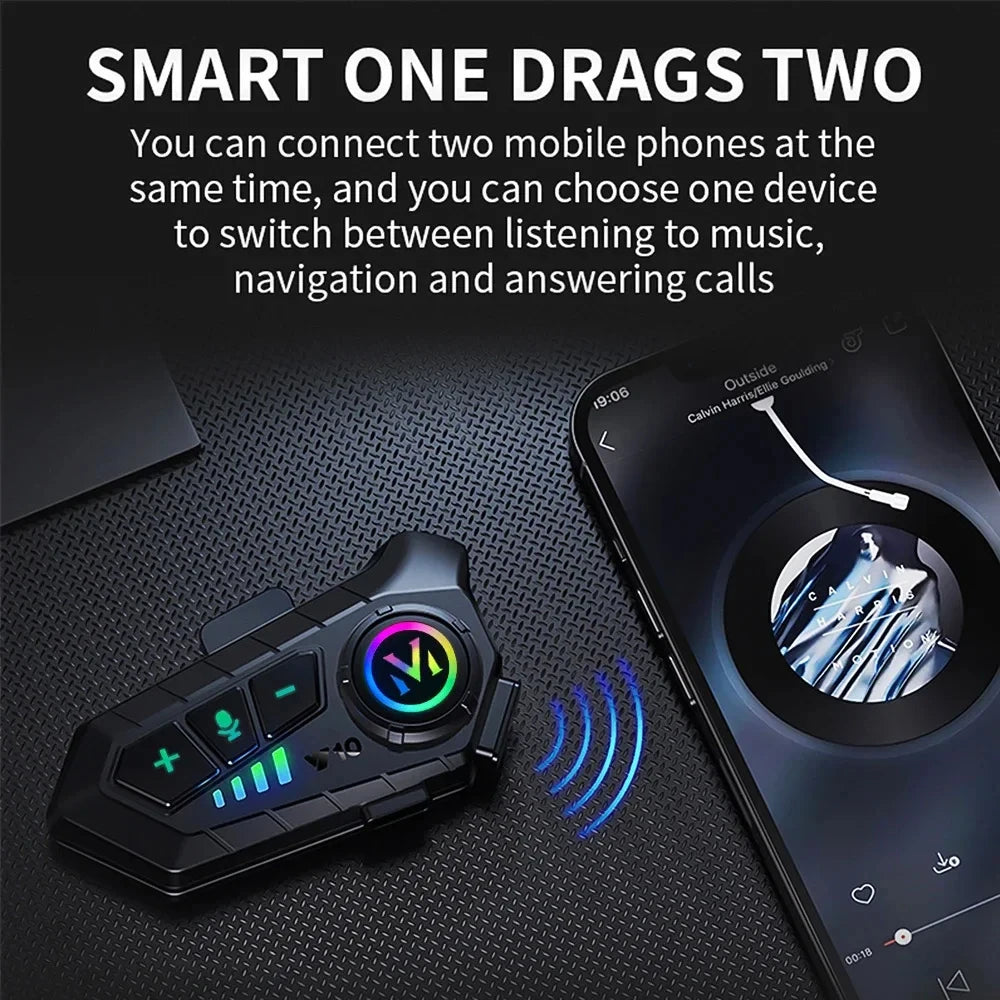 Helmet Bluetooth Earphones Y10 Waterproof Noise Reduction Motorcycle Earphones Soft Mac Helmet Earphones