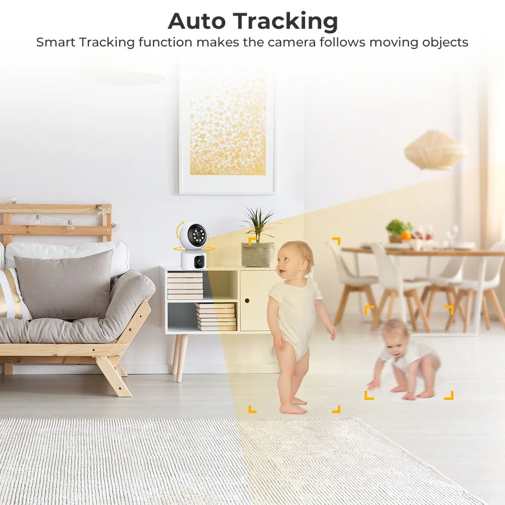 V380 Pro Dual Lens 4MP Wireless Dome Camera WIFI Home Smart Protection Wireless CCTV Indoor Camera Two Way Audio