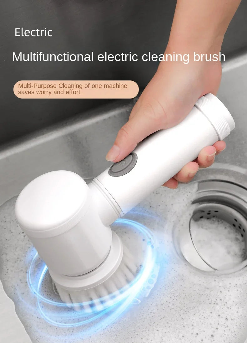 Cordless electric cleaning brush, household kitchen dishwashing brush, bathtub tile cleaning brush, window cleaning brush.