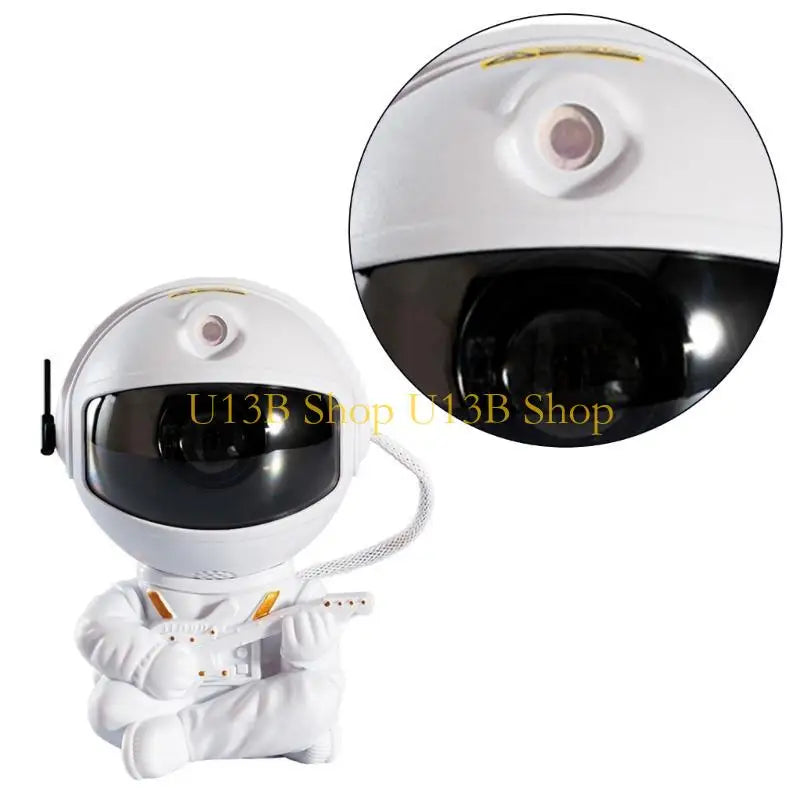 U13B 360°Rotation Astronaut Projector Light with Guitar/Star in Hand Portable Remote Control Night Lamp for Bedroom Decors