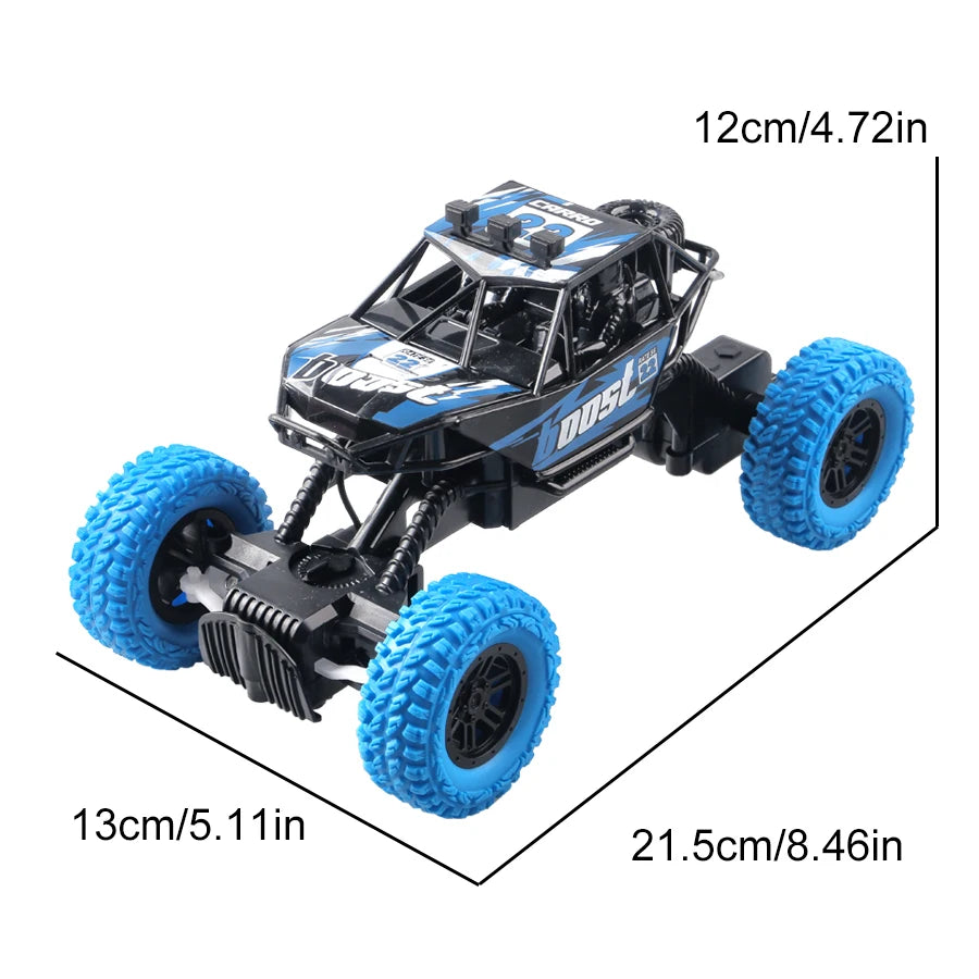New Remote Control Car With Colorful Flashing Lights, Rubber Wheels, Off-road Toy Car Suitable For Christmas Children's Gifts