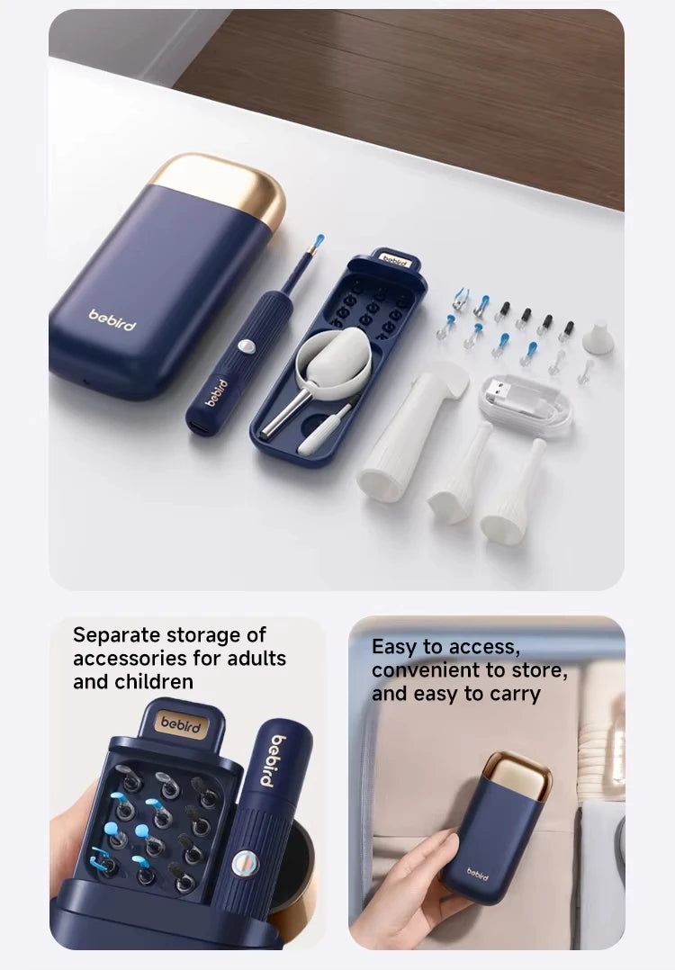 Bebird EarSight Plus Visual Earpick Ear Spoon Bendable & Affordable All-in-1 Ear Rod  with 6 LED Lights 1000W Camera Clean Ear