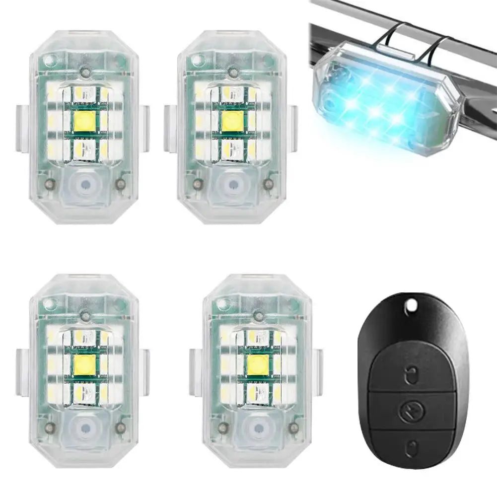 Motorcycle Wireless Led Strobe Light Remote Control Aircraft Light Navigation Warning Light Indicator For Car Bicycle Drone S0h9